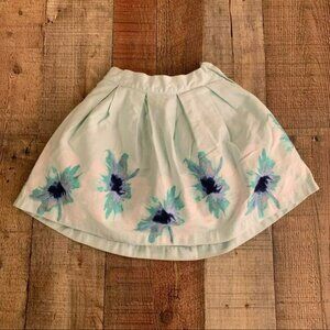 Janie And Jack Girls Size 4 Blue And White Floral Skirt